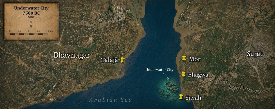 The submerged settlement site off the coast